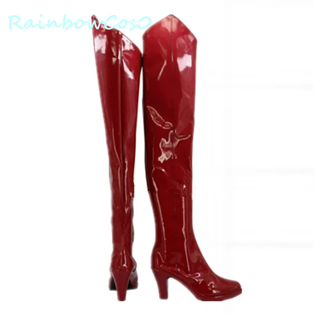 Persona 5 PANTHER Anne Takamaki – chaussures de Cosplay à talons hauts, bottes arc-en-ciel cos0 W3073