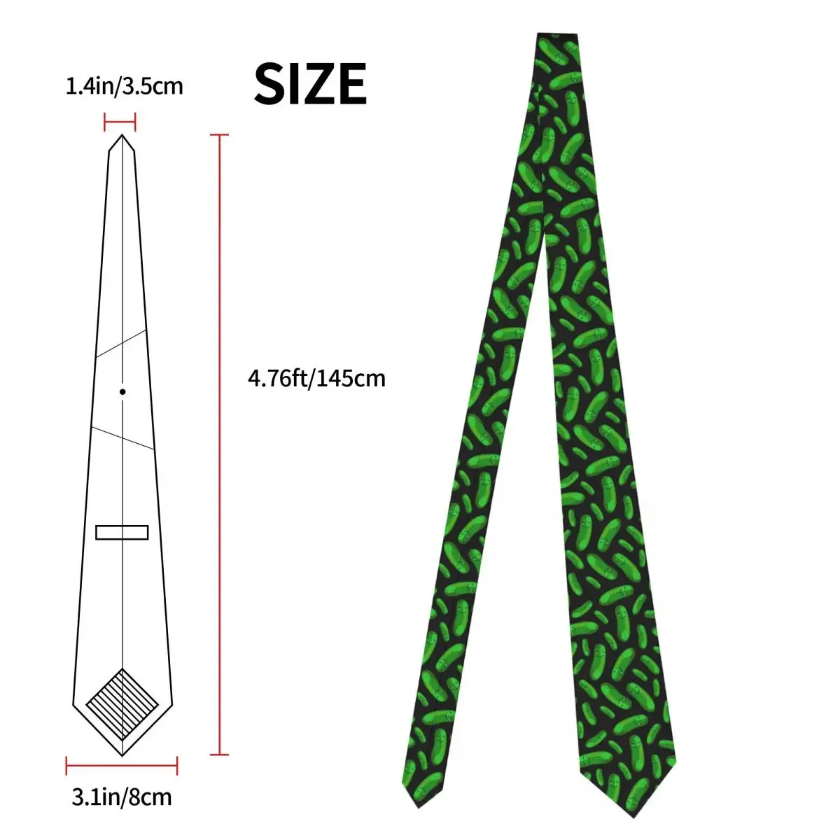 Cucumber Vegetable Character Cute Neckties Unisex Polyester 8 cm Neck Ties Men Slim Classic Gravatas Wedding Accessories Cosplay