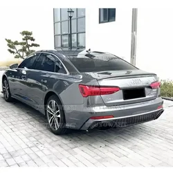 UBUYUWANT S STYLE ABS / CARBON FIBER REAR TAIL WING TRUNK LIP SPOILER FOR Audi A6 S6 SLINE RS6 C8 2019 2020 2021