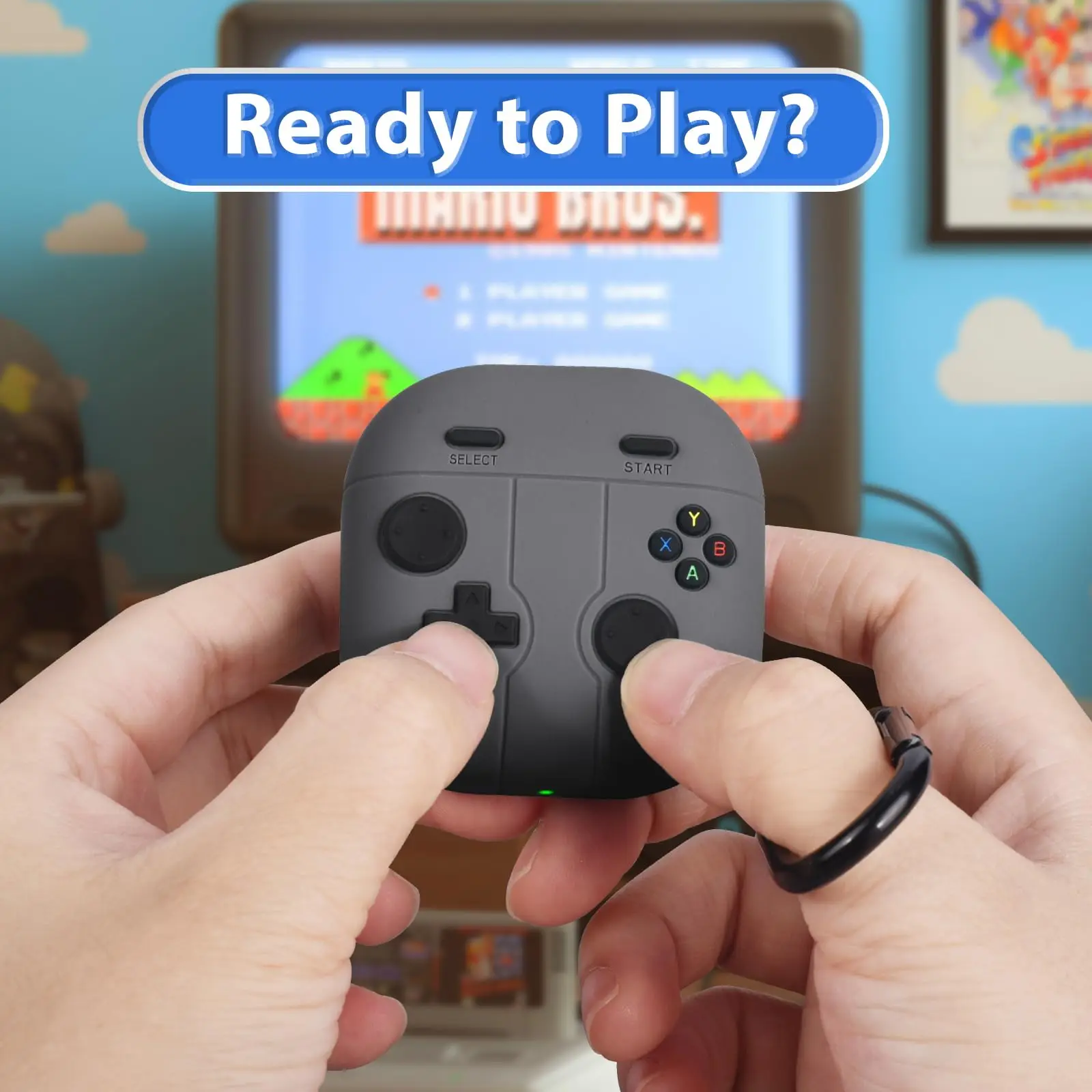 Buds FE Live 2 Pro 케이스 실리콘 헤드폰 커버 Galaxy Buds 2 Buzz FE Pro 커버 용 남성용 키 체인이있는 3D 게임 콘솔 케이스