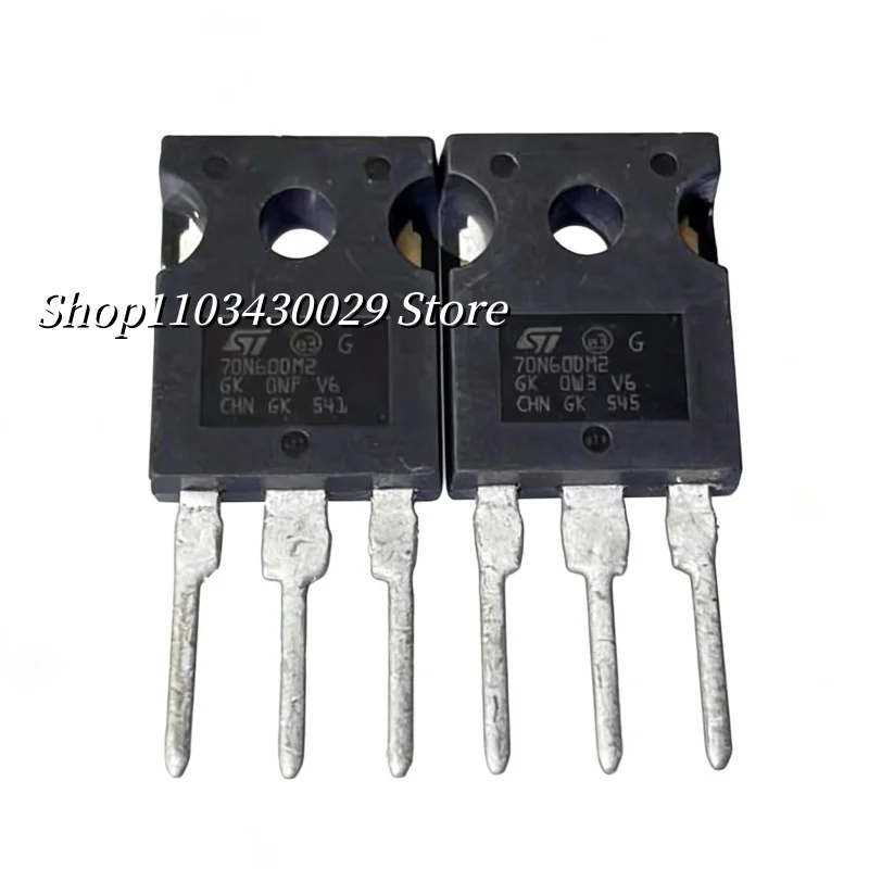 10Pcs Refurbished original STW70N60DM2 70N60DM2 TO-247 66A 600V MOSFET for motor drive and power supply