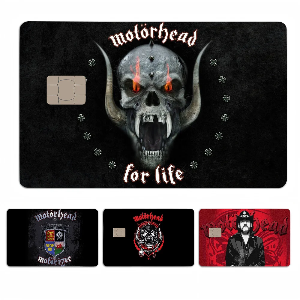 M-MotorHead Band Printed Fashion Matte Gold Silver Black Matte Film Skin Sticker Tape For Bank Credit Debit Card