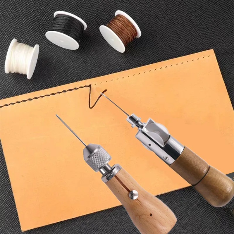 

Leather Awl Kit Speedy Stitcher Hand Sewing Machine Waxed Thread For Edge Leather Stitching Set Shoe Repair Shoemaker Craft Tool