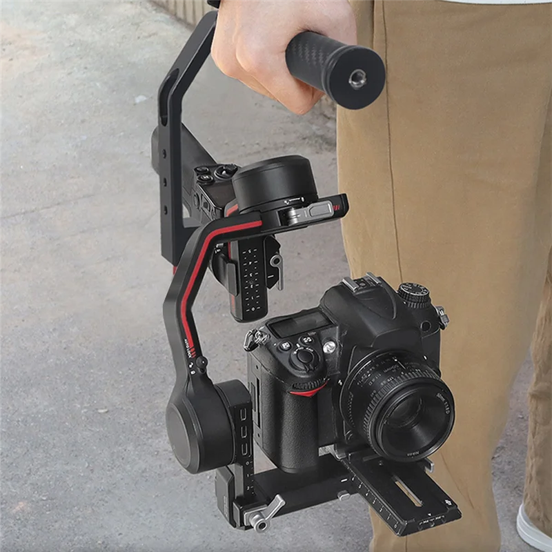 DJI RC2/RS3 짐벌 안정기 포트 핸들용 풀 카메라 그립 탄소 섬유 접이식 슬롯 사이드 핸들