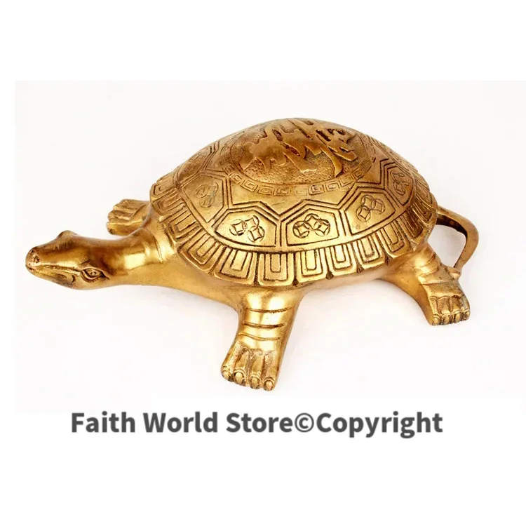 2025 office home town House Protection # Money Drawing divine godly Turtle FENG SHUI GOLDEN Brass statue-- efficacious Talisman