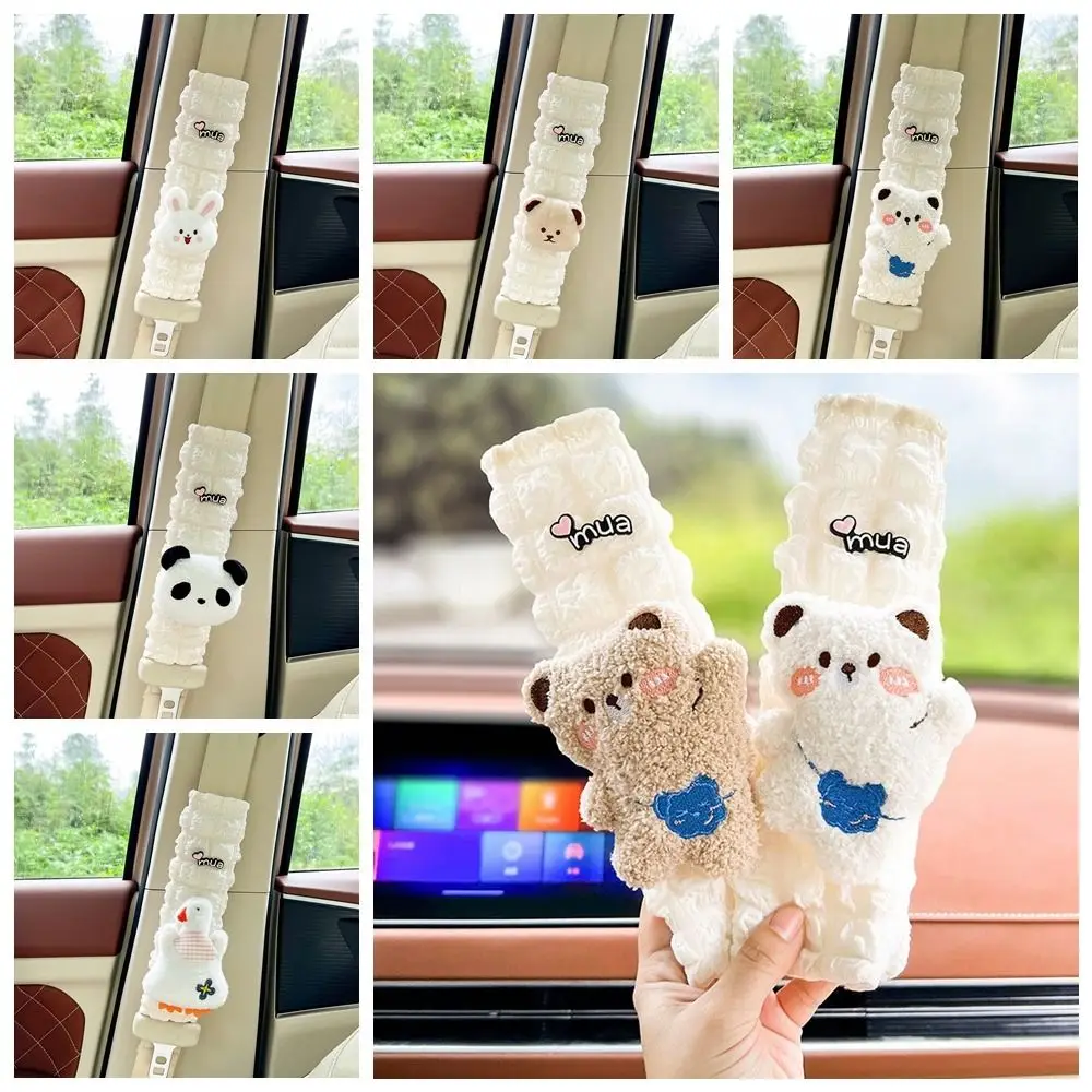 

Plush Bear Rabbit Seat Belt Rabbit Panda Cartoon Bear Shoulder Cover Bear Cartoon Car Seat Shoulder Cover Car Accessories