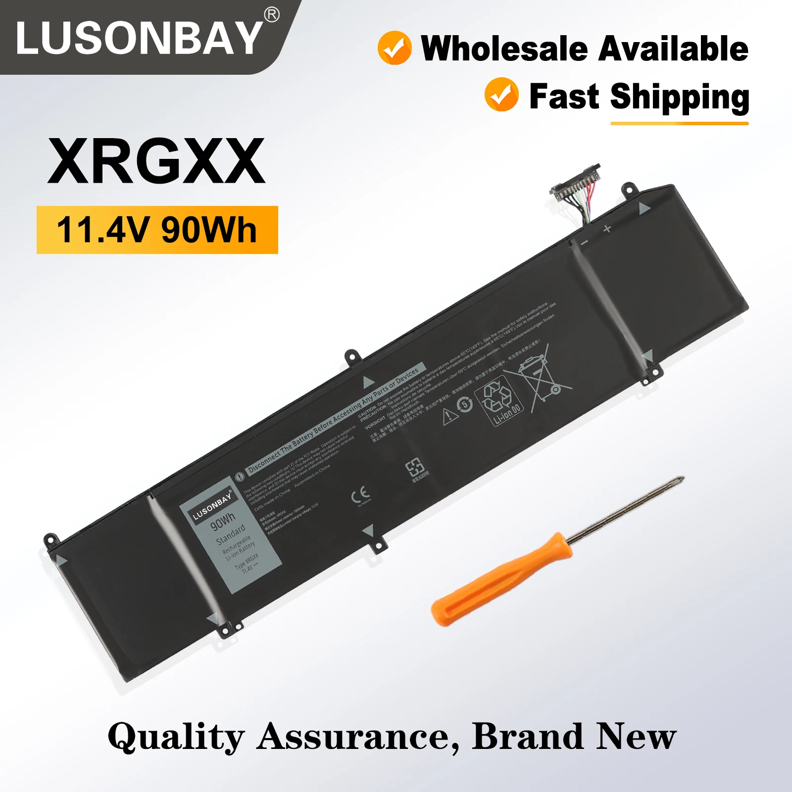 90WH XRGXX Replacement Battery For DELL Alienware M15 M17 R1 ALW15M-D1735R R1725S R1735R R1738R R1748R G5 5590 G7 7590 7790