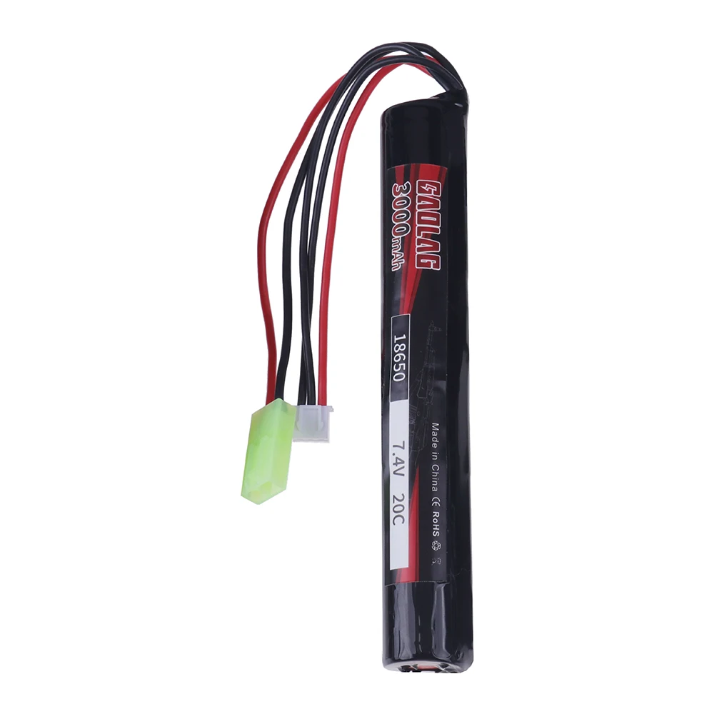 7.4V 2S 3000mAh 20C 18650 Battery with Tamiya Plug For Electric Toys Water Bullet Gun Battery RC Model accessories