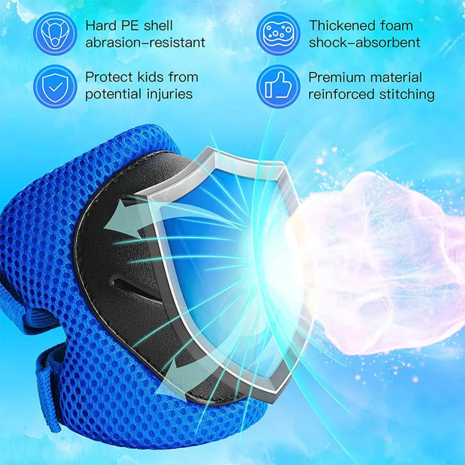 3 In 1  Protective Gear Set Knee Pads, 3-14 Years Toddler Knee and Elbow Pads with Wrist Guards  Skating Cycling Bike