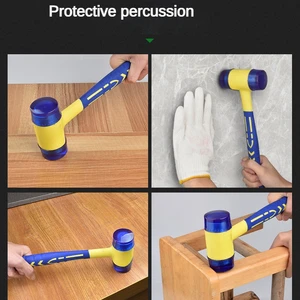 Double rubber hammer with rubber wrist, detachable isolated installation hammer, 25mm to 45mm, 1 Main Main Sales Multifunctional Hammer - №1