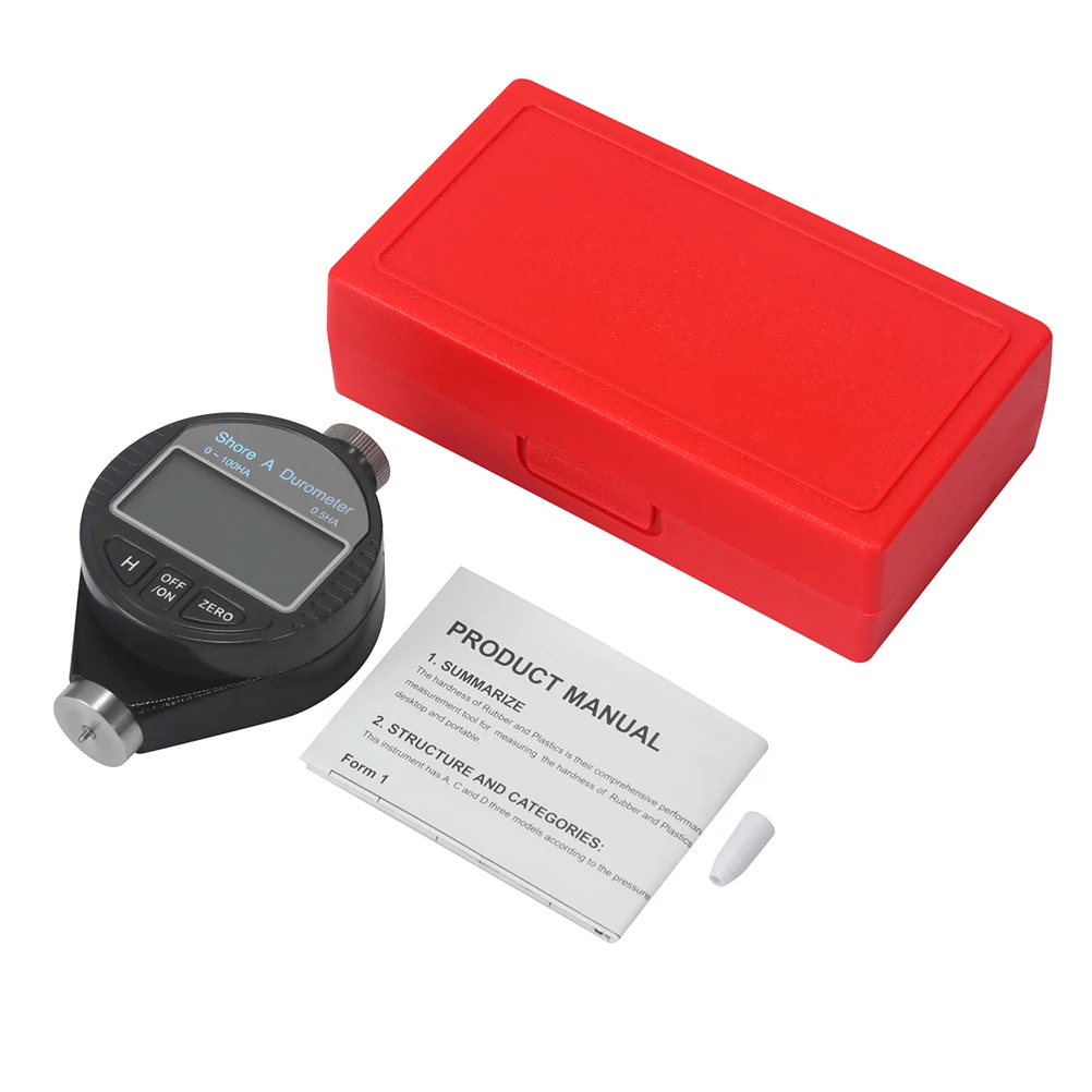 

Digital Hardness Tester Durometer 0-100ha Shore A LCD Meter for Rubber Plastic Multi-Grease Wax Measurement Tool