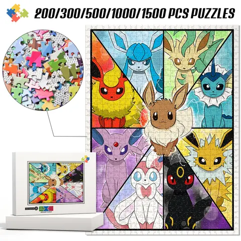 Anime Pokemon Pikachu Jigsaw Puzzle 1000 Pieces Puzzle Game Educational Toy for Kids Kawaii Perfect Gift for Pikachu Enthusiasts