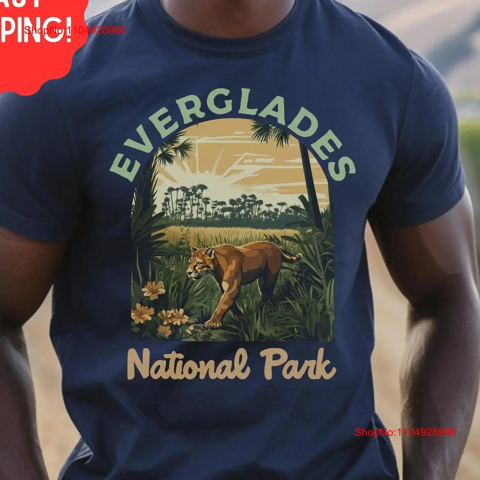 

National Parks Everglades Panther T Shirt Camping Mountain Outdoor Lover Adventure For Campers Hiker Adventurer vintage Washed