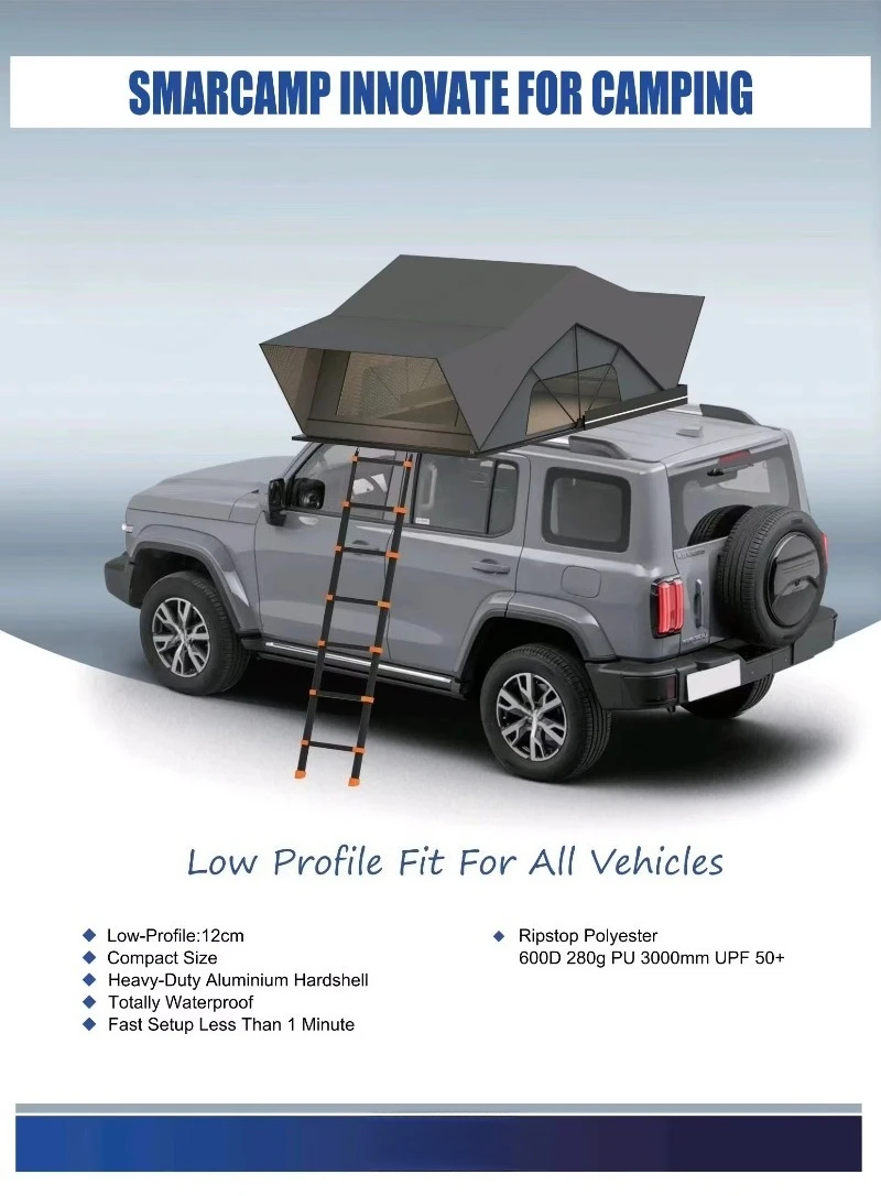 Foldable SUV 4 Person Anti-uv Waterproof Multifunction Camping Truck Awning Car Roof Top Tent for Sale
