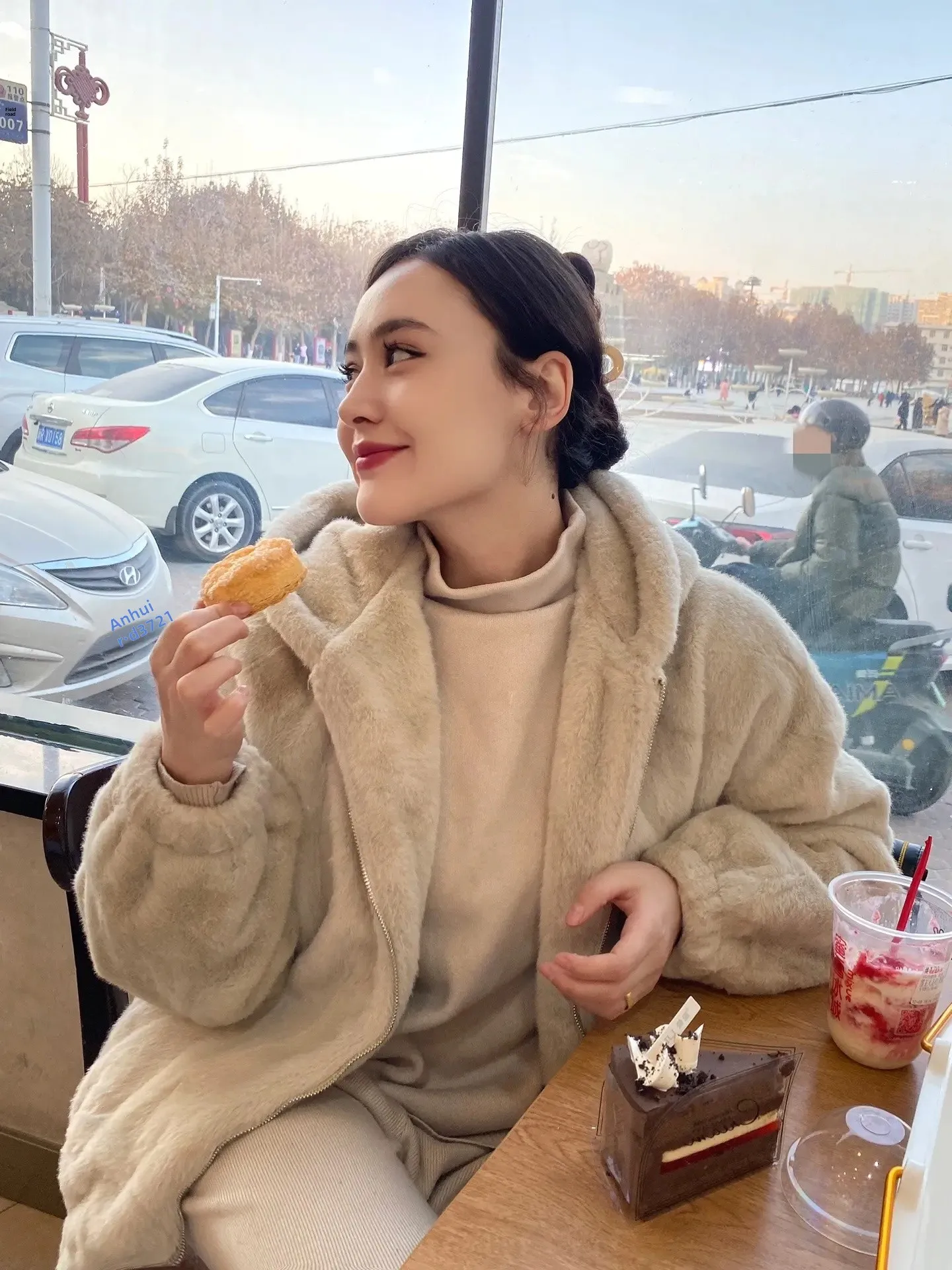 

Двусторонняя утепленная куртка из искусственного кроличьего меха и хлопка для пар, молодежная, свободного кроя, на молнии