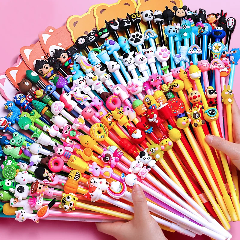 Education Office Supplies Cute Cartoon Gel Pen 0.5/38MM Ink Pen Gift School Award Student Gift Fun Girl Pen Random10/20/50/100pc