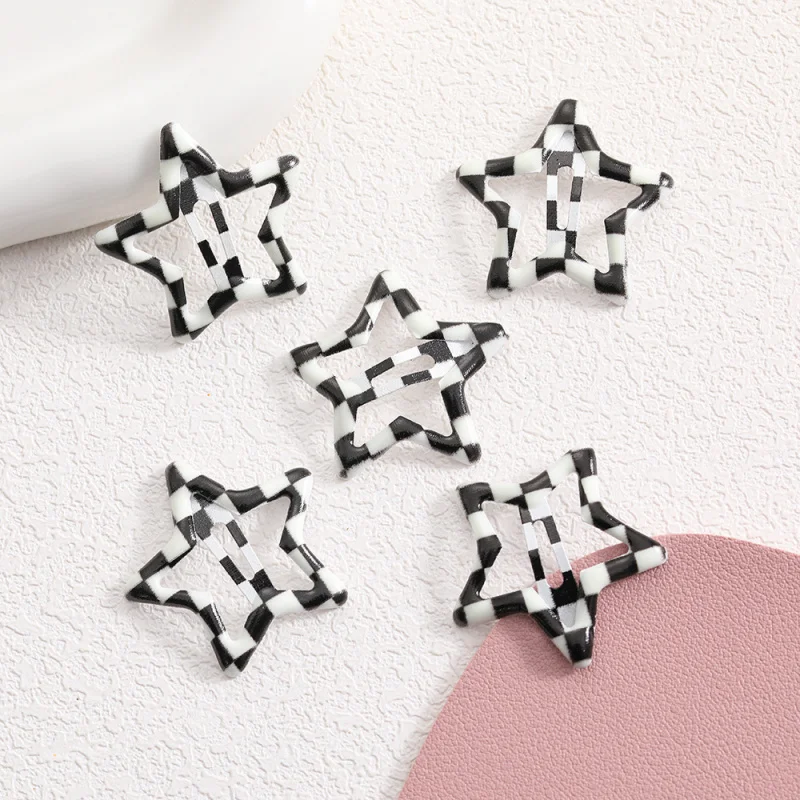 Black and White Plaid High-End Simple Bun Hair Tie