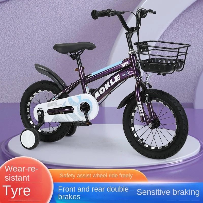 

Children's Gradient Bicycles Available for Boys and Girls Auxiliary Wheels Bike Available for Aged 5-14 14-20 Inch DropShipping