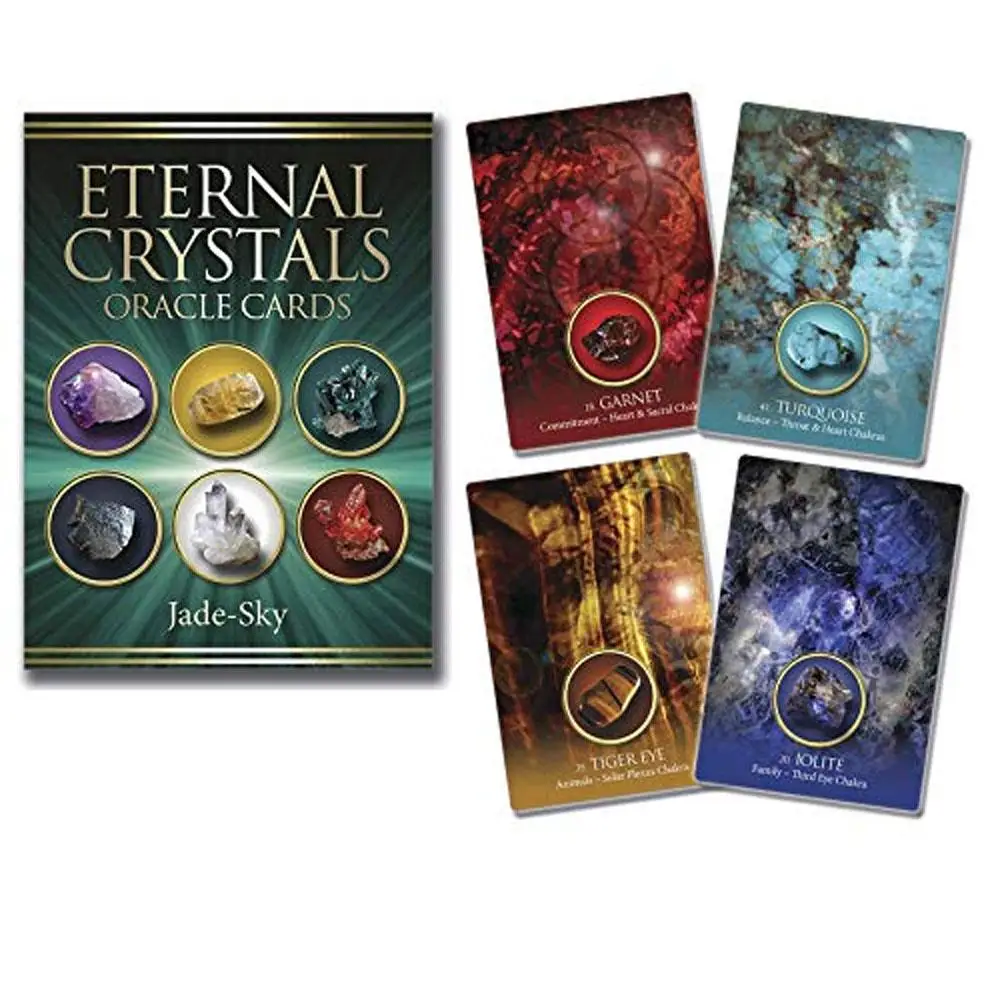 Eternal Crystals Oracle Card Set Interactive Board Games Vivid Imagery Bright Colors Cards Essentials for Party Friend Gathering