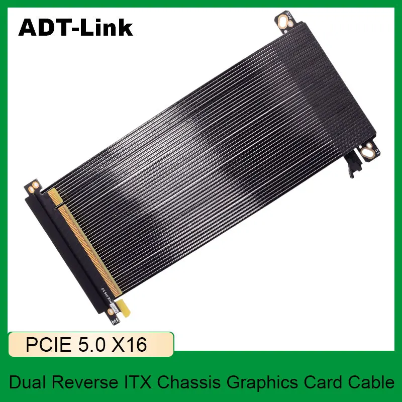

ADT-Link PCIE 5.0 X16 Double Reverse Graphic Card Adapter Cable for ITX Chassis GEN5 High-Speed Lossless GPU Game PC accessories