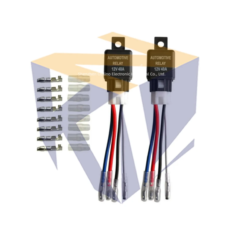 

1pcs Relay Harness JD1912 Waterproof Car Relay With Cable 12V 40A 4Pin Automotive Relay Socket Harness For Truck Van Moto