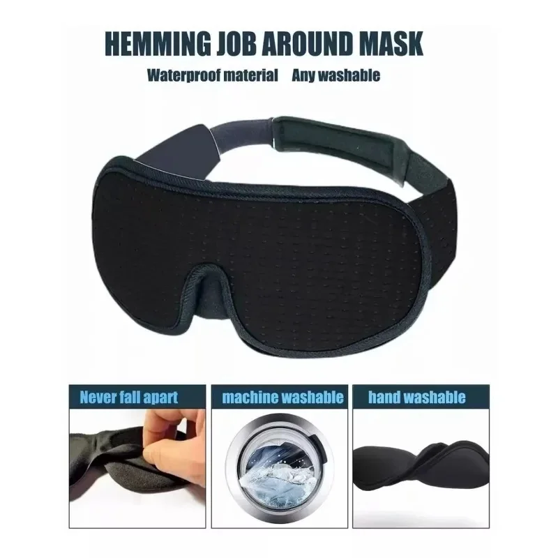 1/2PCS 3D Sleep Mask, Super Comfortable Light Blocking, Adjustable Headband, Soft Breathable for Travel Home Office Eye Patch