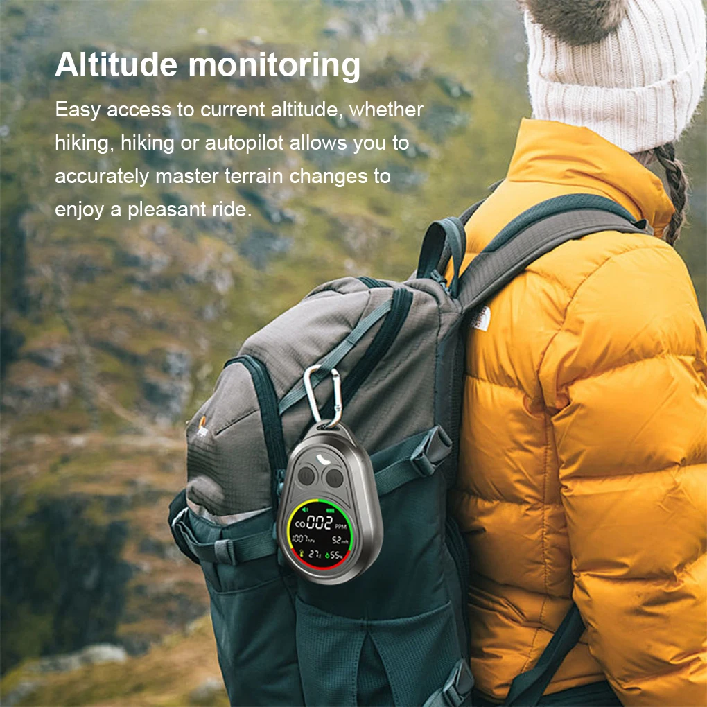 Detector de monóxido de carbono Detector de aire portátil Medición precisa de humedad en cualquier lugar Temperatura