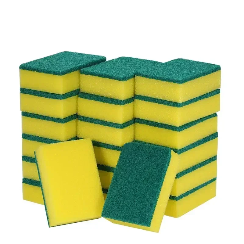 10pcs Double-Sided Dishwashing Sponge for Efficient Cleaning - Ideal for Restaurants and Commercial Kitchens