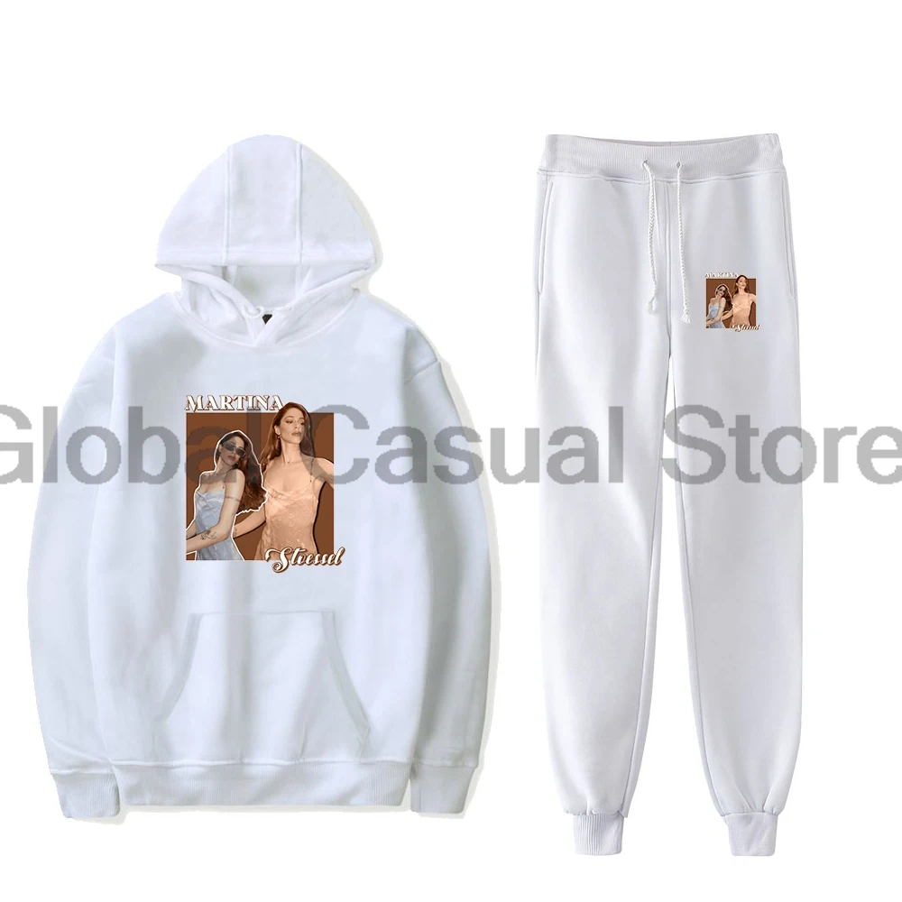 Tini Stoessel Vintage Graphic Pullover Hoodie Jogger Pants Two Piece Set Sweatshirts+Sweatpants Men Women's Set