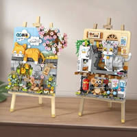 Animal Building Blocks Creative Cute Kitten 3D Painting Ornaments Children's Assembly Toys Boys Girls Gifts