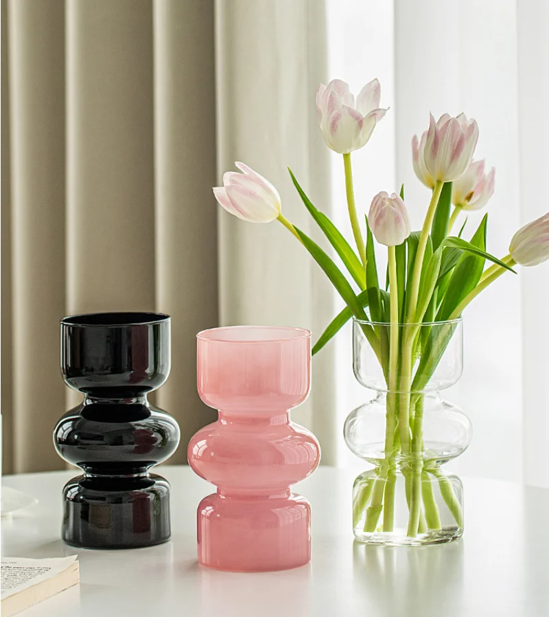 Venda quente ins vasos de vidro vasos transparentes decoração para casa ornamentos criativos fotografia adereços