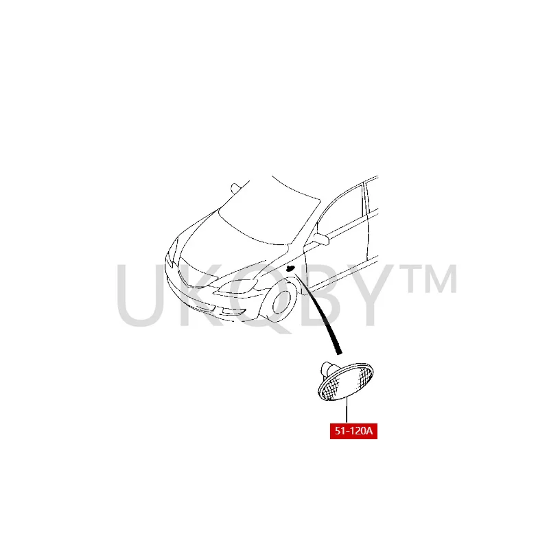 GJ6A51120D GJ6A51120E Suitable for Ma zd a 2 Leaf board light, side turn signal light, double jump light