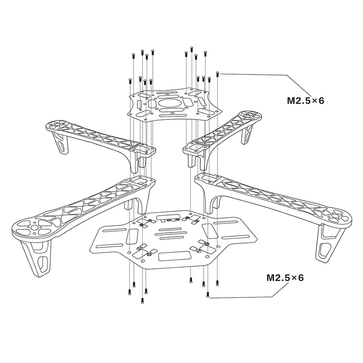 F450 4-Axis Quadcopter Frame Kit Multi-Rotor Support F450 Quadcopter Drone for KK RC Quadcopter