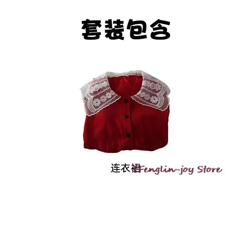 Abito Sabrina Spellman Fantastiche avventure di Sabrina Abito cosplay Donna Primavera Estate Gonna rossa a maniche lunghe Festa di Halloween