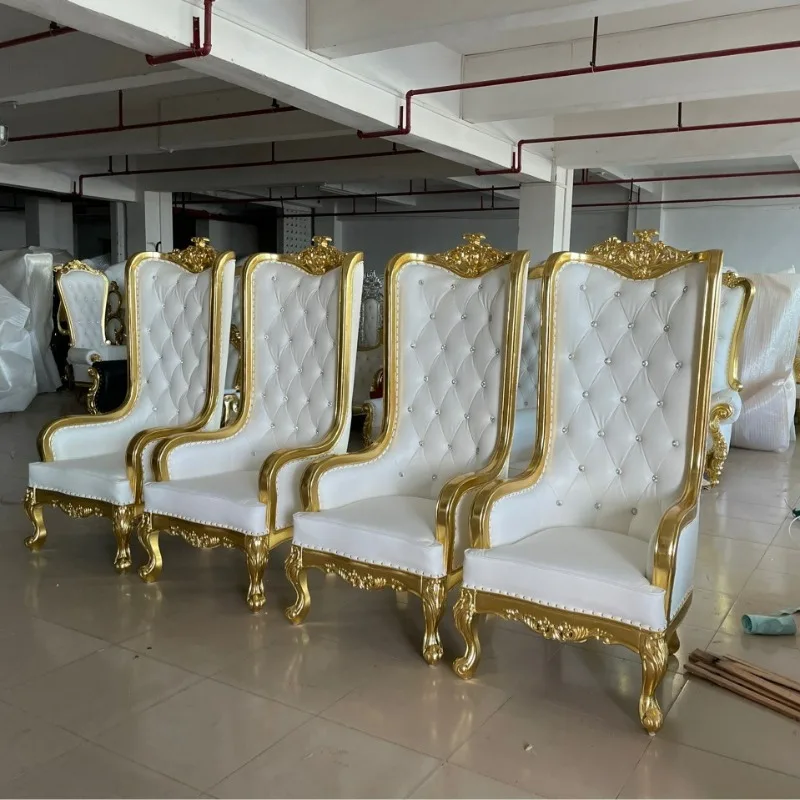 Straight chair wedding scene arrangement high back chair hotel clubhouse lobby image chair