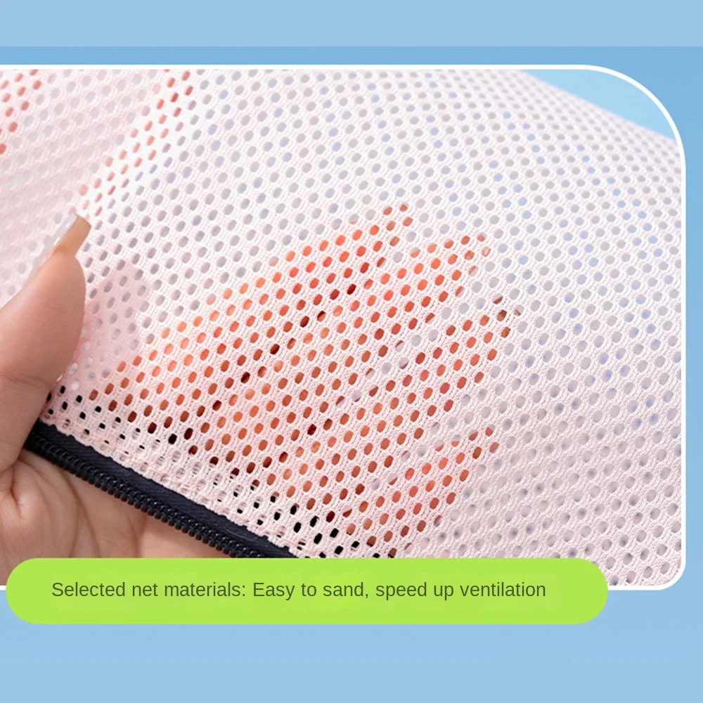 

Large Capacity Beach Mesh Bag Handheld Lightweight Cosmetic Zipper Pouch Space-Saving Reusable Mesh Makeup Bag Beach