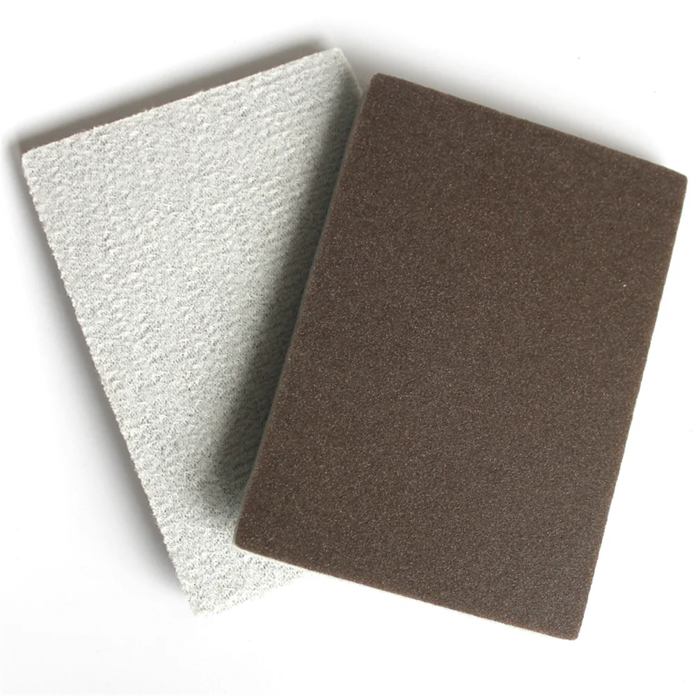 75*100MM เปียกและแห้ง Flocked ฟองน้ำสีแดงกระดาษทราย Abrasives Self-Adhesive 300-2000กรวดขัดบดเครื่องมือ Hook และ Loop
