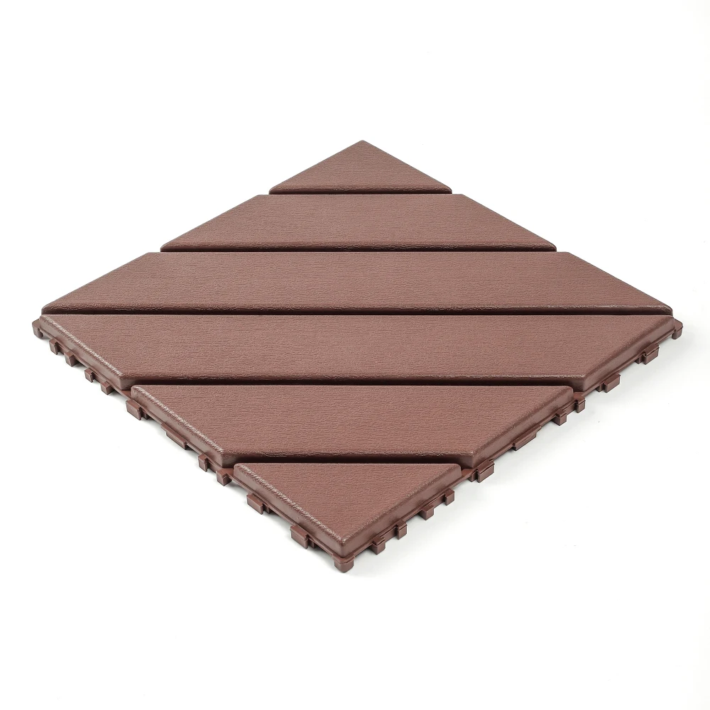 

Six-square puzzle wood grain12 inches x 12 inches waterproof for all-weather use, backyard pool decking tiles GardenFloor Boards