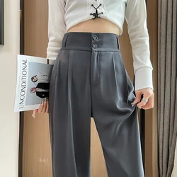 Women Suits Pants Black Y2K Traf High Waist Casual Trousers for Women Korean Fashion Streetwear Baggy Sweatpants Women CICHENG