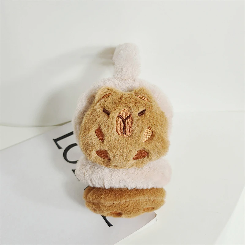 Cute Cartoon Capybara Earmuffs Winter Thickened Plush Cycling Windproof Warm Earflaps Outdoor Delicate Soft Cold Proof Earcaps