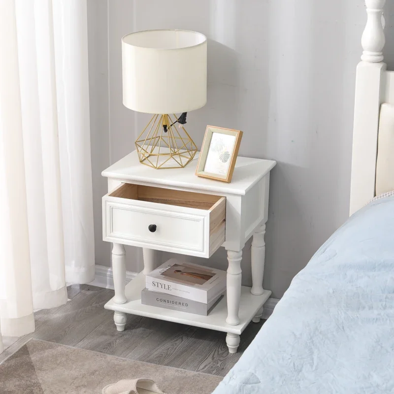 Vintage Nordic Night Table Bedroom Storage Aesthetic Modern Nightstand Minimalist European Mesa De Cabeceira Home Furniture