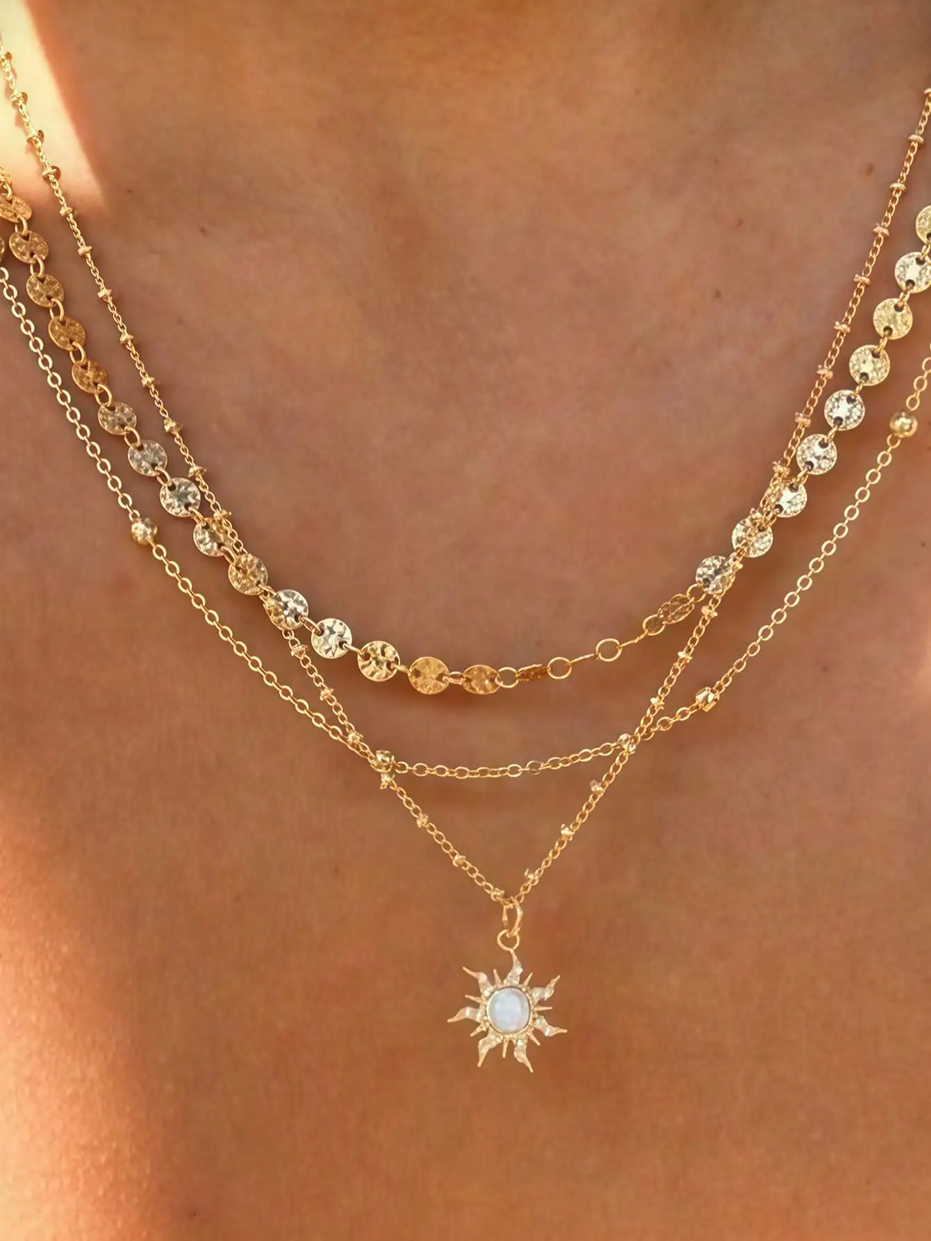 

3pcs Summer Bohemian Style Multi-Color Faux Pearl Shell Pendant Necklace Set, Suitable For Beach, Travel, Women's Daily Decoration, Outfit Matching, Dating, Party, Holiday Gift [Avoid Contact With Water To Prevent Rusting]