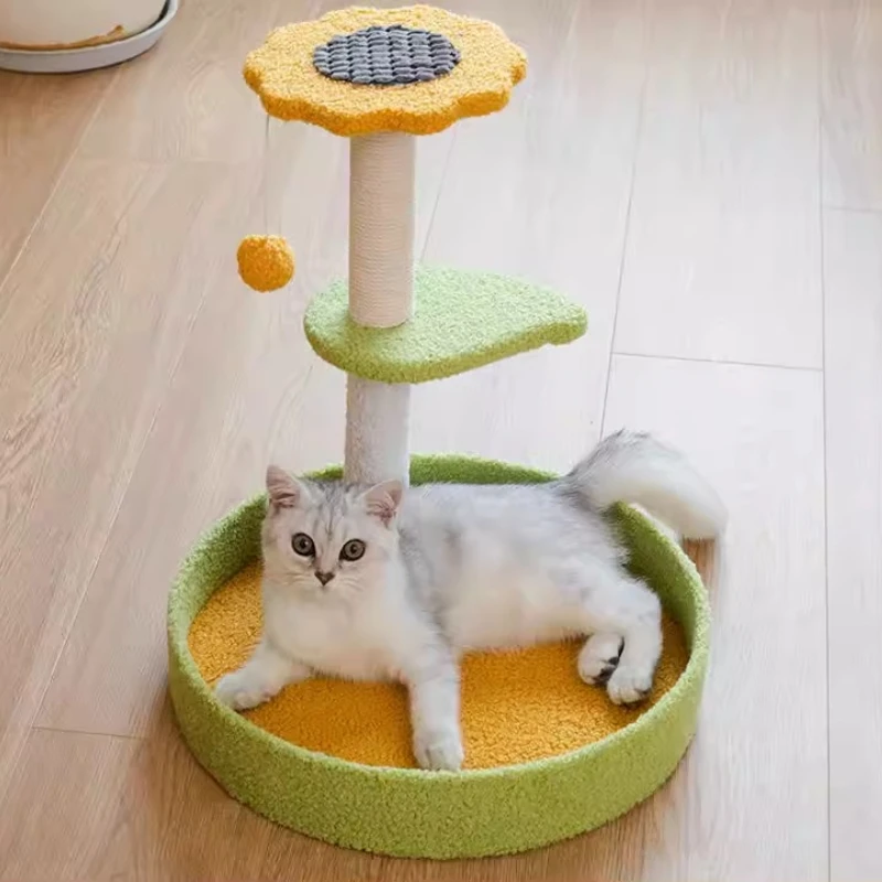 

Accessories Cat Tower Towers Scrapers Supplies Wooden Castle Sandbox Cat Tower Shelves Large Arranhador Para Gato Home Decor