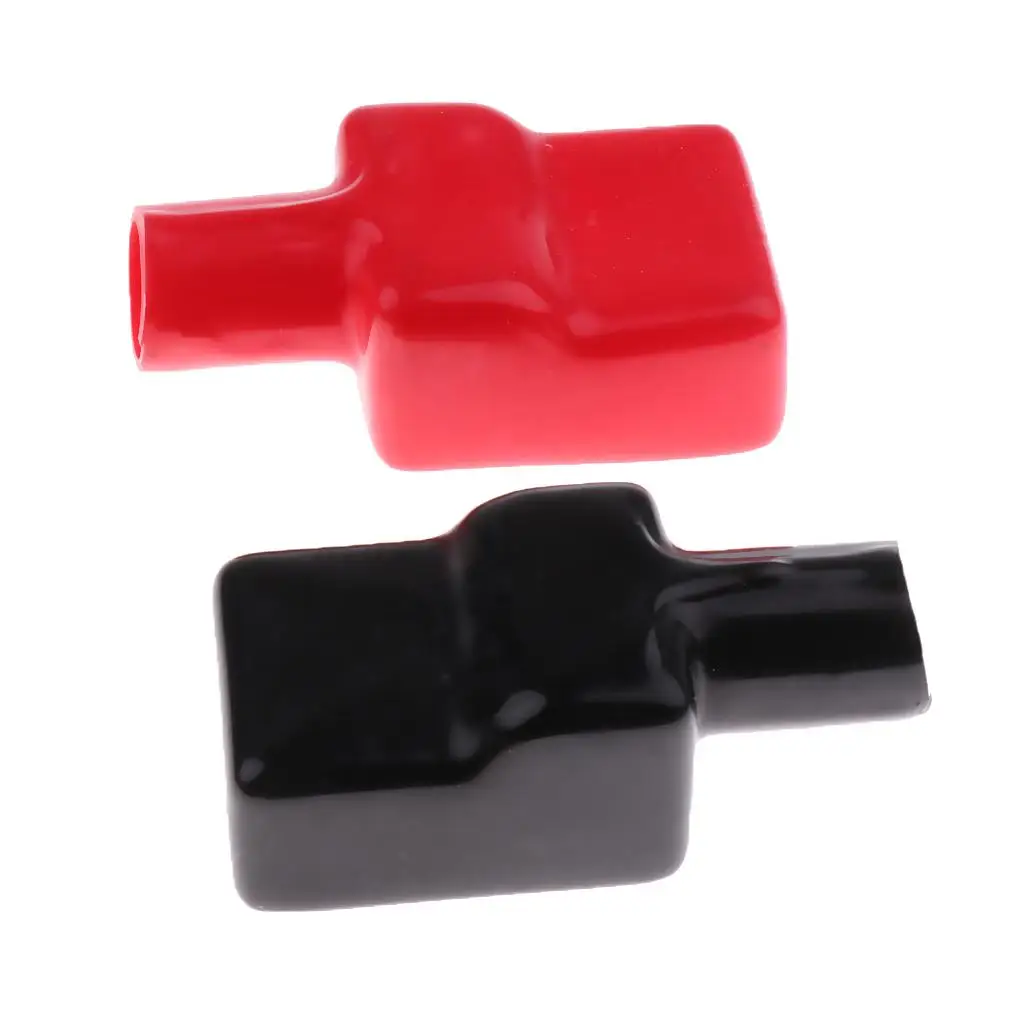 

2pcs Car Auto Battery Terminal Clamp Clips Protection Covers (Black&Red)