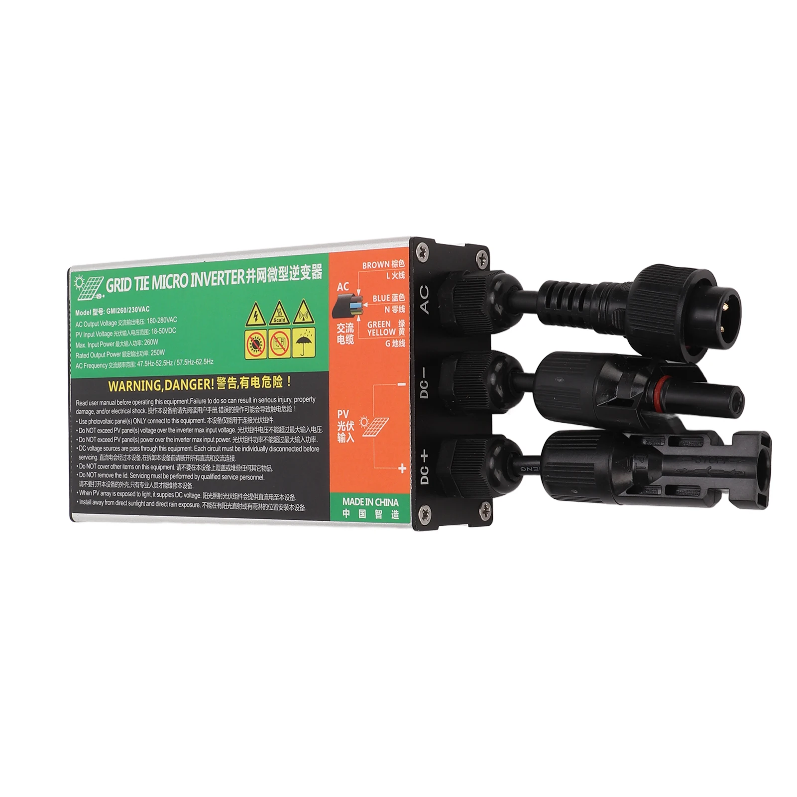 

Solar Micro Inverter 260W MPPT Small Size Grid Tie Micro Inverter Sine Waving Inverter for Small Solar Systems