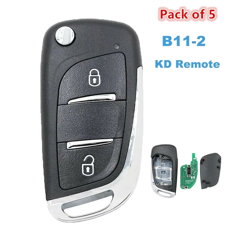 

5Pcs/Lot 2 Button KEYDIY Universal Remotes Car Key KD-B-Series For KD900 URG200+ KD-X2 Mini