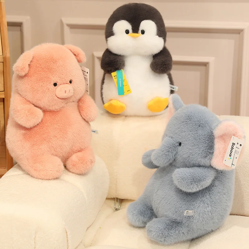 Super Soft Pink Pig Plush Toys Stuffed Animals Duck Panda Elephant Penguin Fluffy Toys For Girls Best Birthday Gifts For Boys