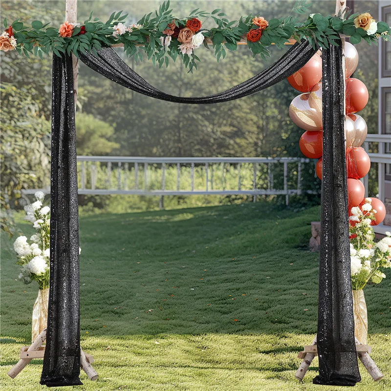 Wedding Arch Draping Fabric, 1 - Sequin Fabric Panel 评论和价格