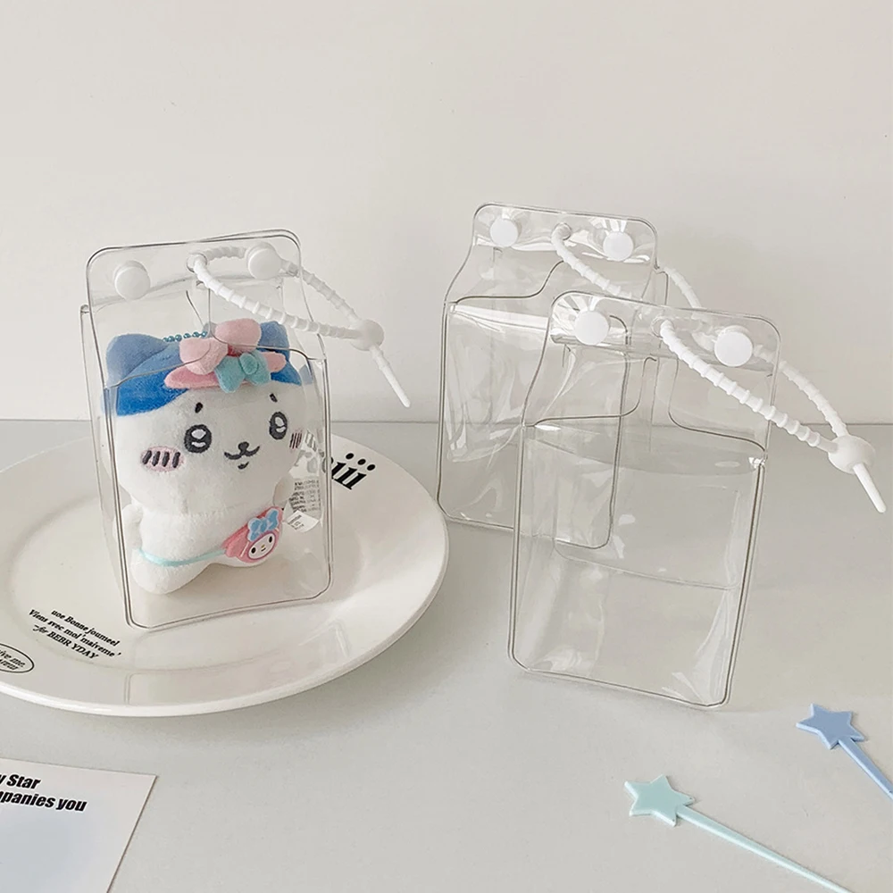 Protective Case For Small Doll Dust-proof Transparent Storage Bag Trendy Accessories Matching Double-hole Silicone Rope New In