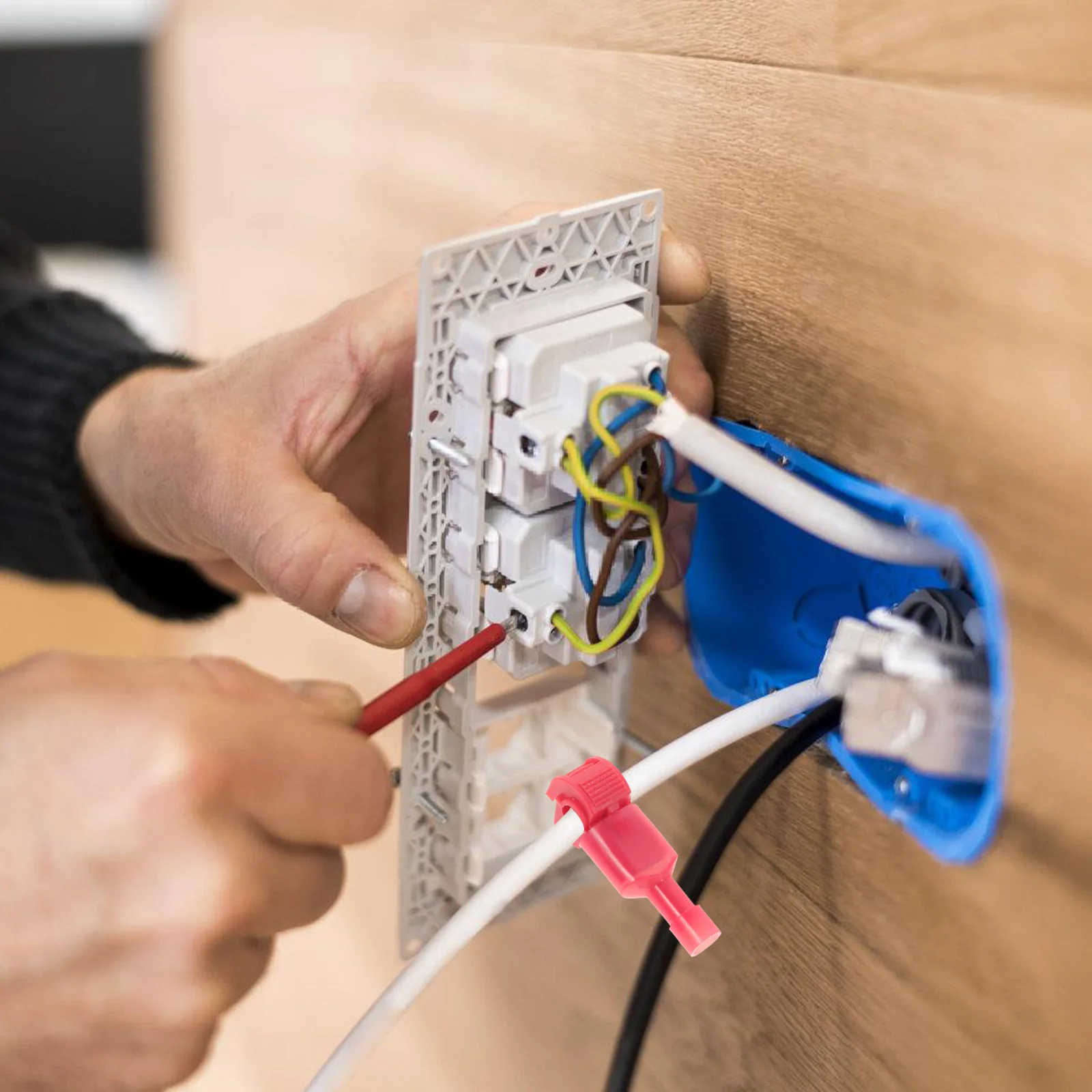 

50Sets Quick Splice Electrical T-Tap Wire Connectors Kit Long-Lasting ABS Copper PVC Wire Splice Connectors for Automotive